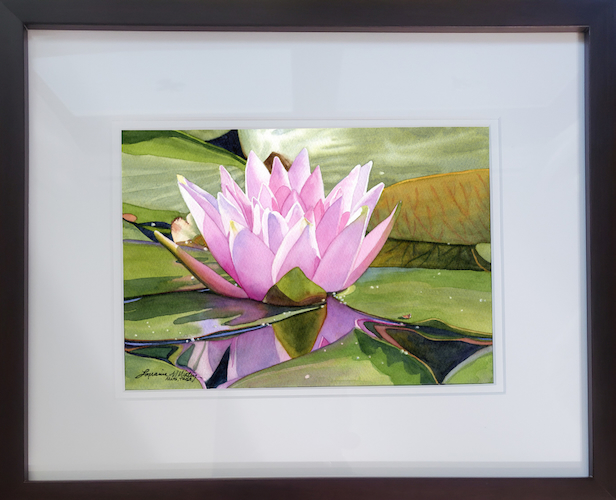 Waterlily Reflection 7x10 $490 at Hunter Wolff Gallery